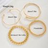 4Pcs Gold Geometric Bracelet Set For Women Minimalist Open Cuff Bangle Cuban Link Beaded Bracelets Trendy Stackable Jewelry Gift