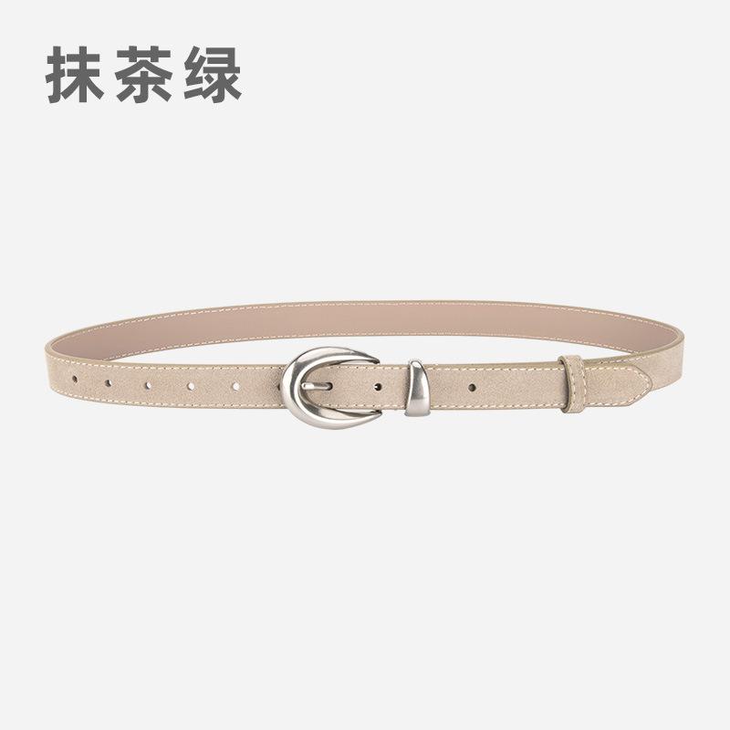 Frosted Leather Belt Ladies Suit Dress Decorative Belt Senior Women