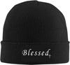 Black Knitted Beanie with Faith Over Fear  Cross Patch Religious Inspirational Winter Warm Skull Cap for Unisex Women