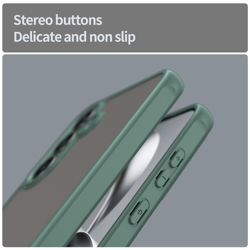 For Samsung Galaxy S25 FE Case with Screen Film WANLONFENG FD Series Skin Touch TPU PC Phone Back Cover