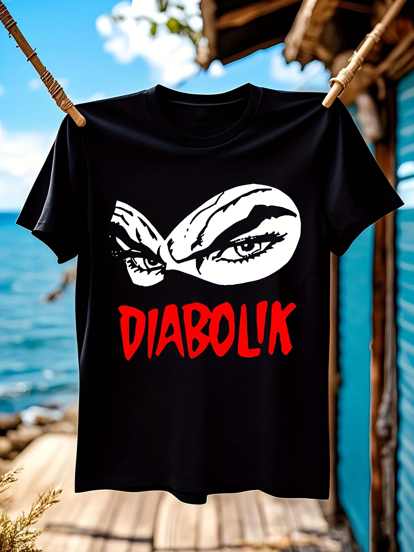 DIABOLIK Graphic Tshirt Graphic Tshirt - Black Tee with R... M