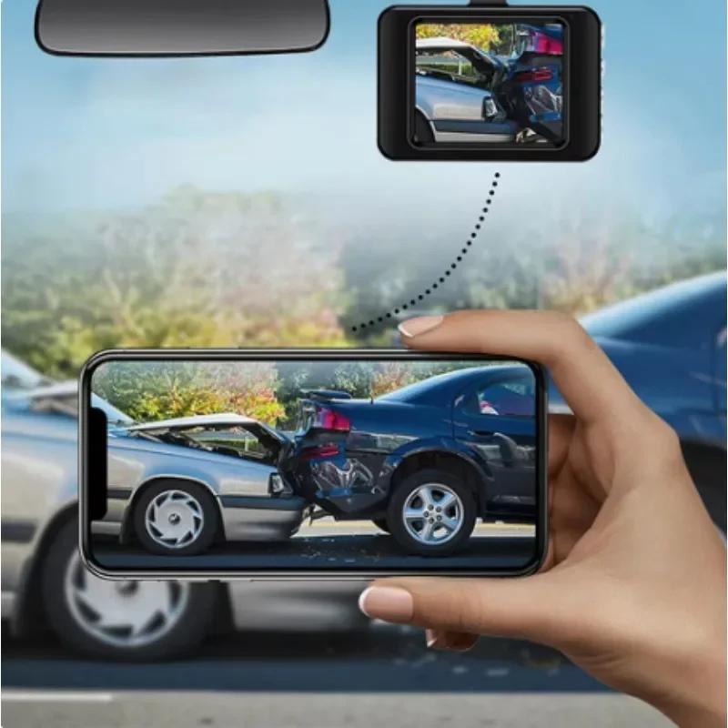 Kamera samochodowa HD 1080P, Czarna skrzynka samochodowa, Urządzenie do widzenia nocnego, Rejestrator wideo, Rejestrator z ekranem IPS, Rejestrator z nagrywaniem w pętli