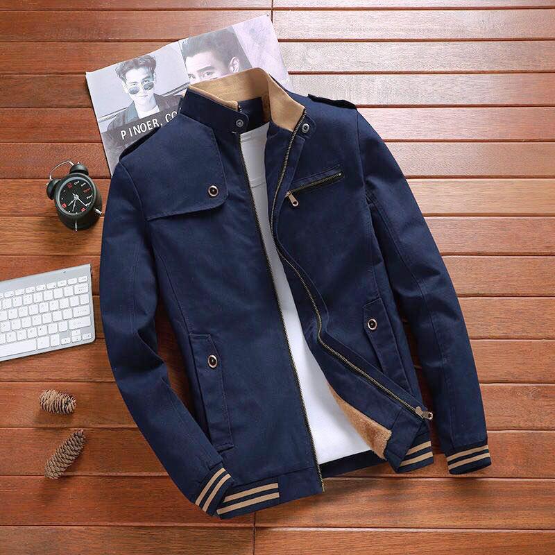 cotton stand collar jacket