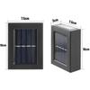 Spoturi solare sus-jos de exterior, Lampă de perete impermeabilă alimentată solar, Lumină decorativă cu lumina soarelui pentru grădină, terasă, curte, alei, peisaj stradal