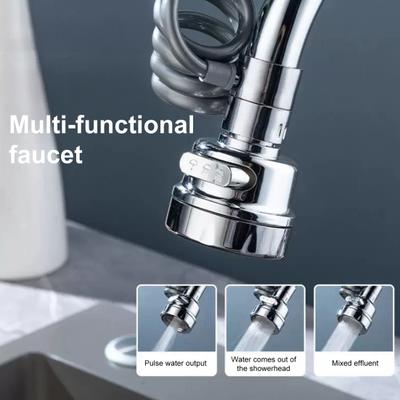 Sink Faucet Extension 360 Degree Rotation Filter Tube Shower Water Saving Tap 3 Modes Adjustable Faucet Kitchen Gadget Accessories