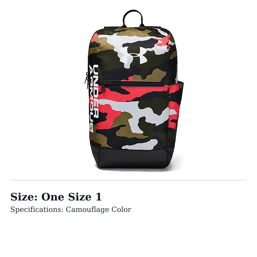 Under Armour Polyester Backpack Regular Unisex Camouflage 1327792-014