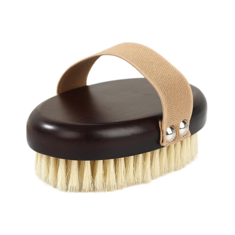 1Pcs Soft Wet Dry Body Spa Massager Brush Wood Bristle Bath Brush Household Practical Skin Exfoliates Body Cleaning Brush