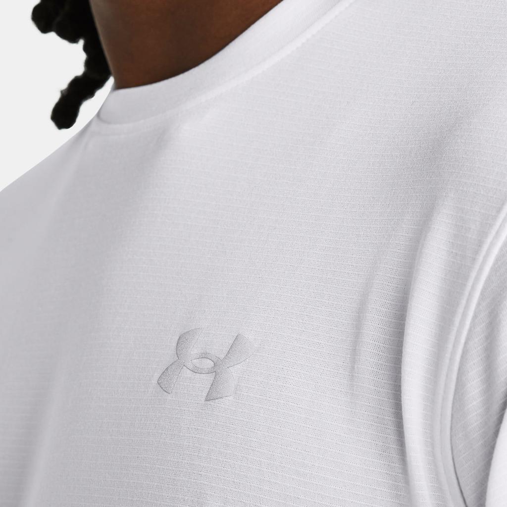 Under Armour Logo Print Round Neck Breathable Short Sleeve T-Shirt Men T-Shirt White 1382582-100