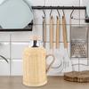1pcs Bamboo Woven Cover Glass Kettle Retro Thermal Bottle Heat Preserving Water Dispenser For Home Office Use Hand-Made
