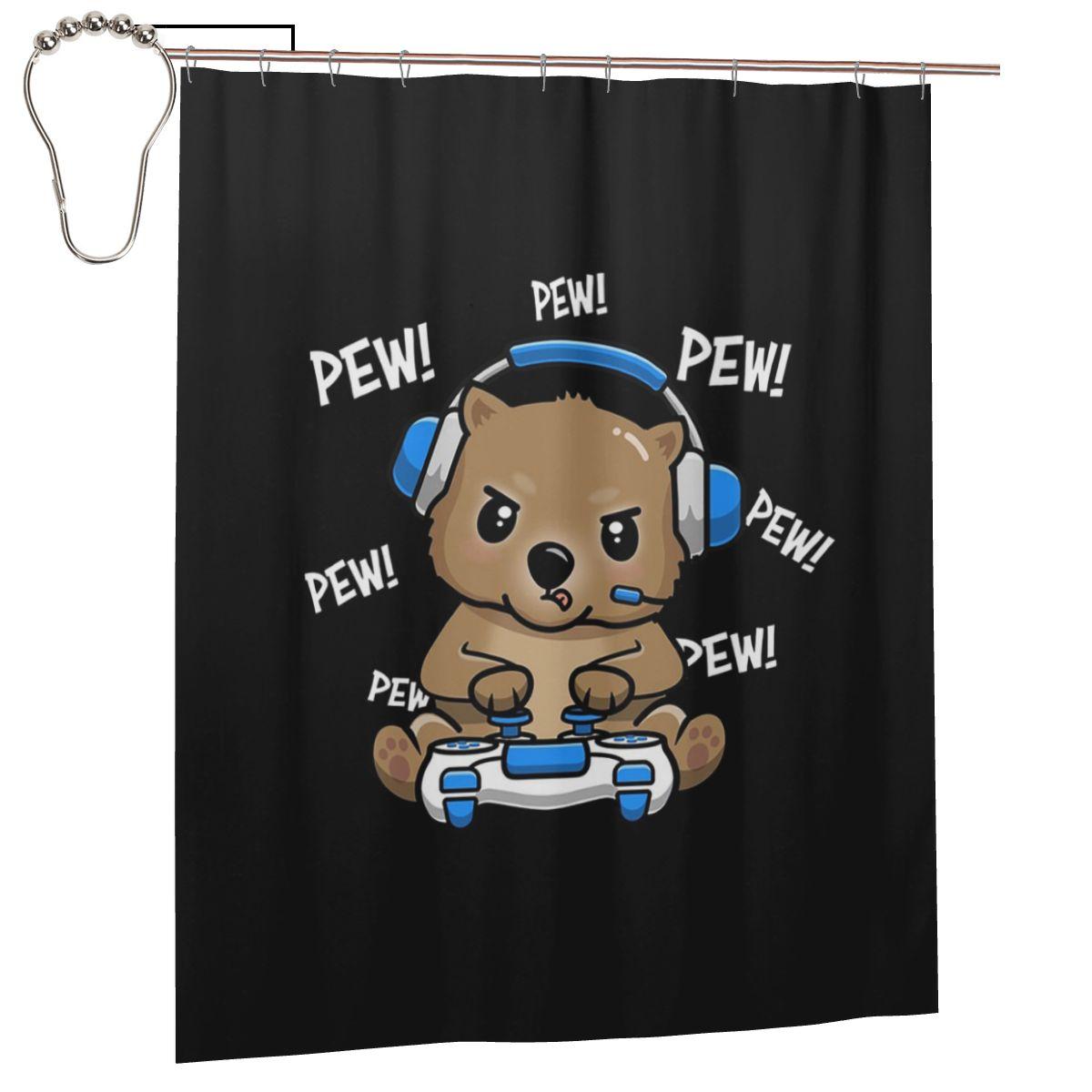 Wombat Australia Shower Curtain Bathroom Polyester Waterproof Bath Curtains With Hooks W60H190(CM)-1 Pcs