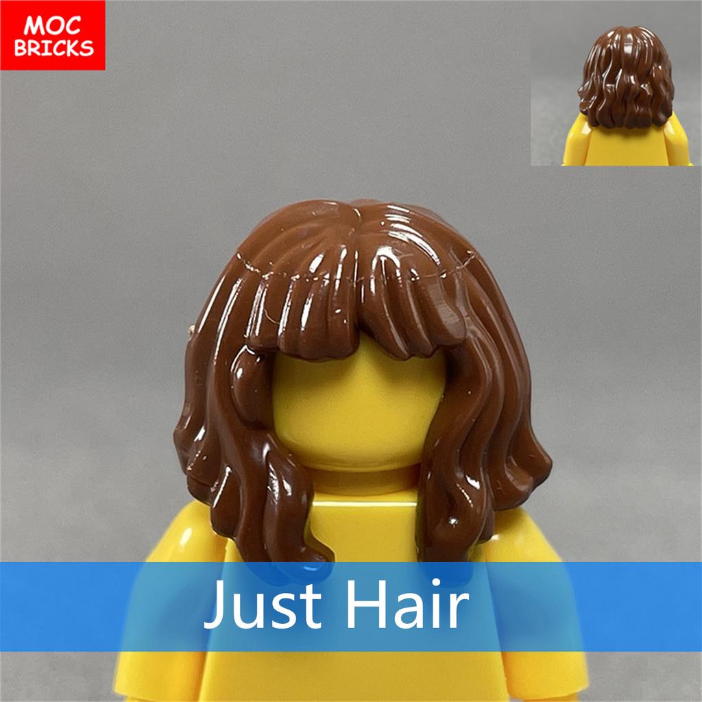 10pcs/lot MOC Bricks Female Hairs Model Action Figure Toy Kids Educational Building Blocks Assembled Toys