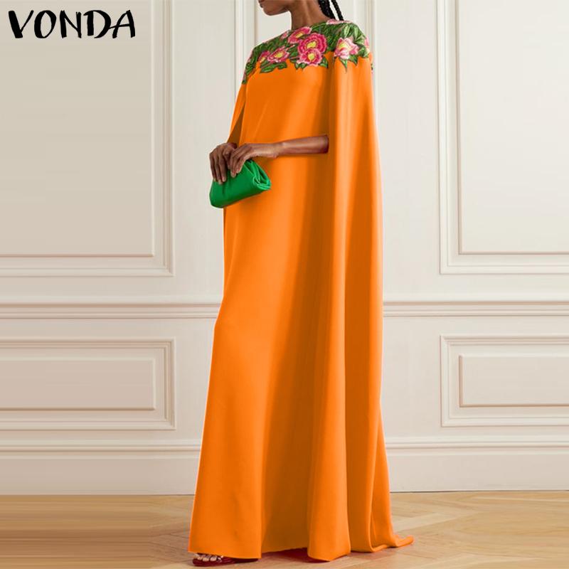 VONDA Dámské elegantní šaty s designem pláště a květinovým potiskem