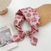 Pure Cotton 70Cm Small Square Scarf, Fresh And Breathable For Women, Soft Literary And Decorative Small Silk Scarf, Versatile Floral Scarf For Women