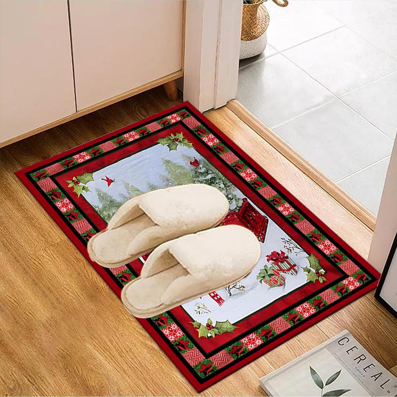 Christmas Vintage Truck Area Rug Suitable for Indoor And Outdoor,Carpets for Kitchens, Homes, Offices, Living Rooms,Home Decor,Christmas Gift