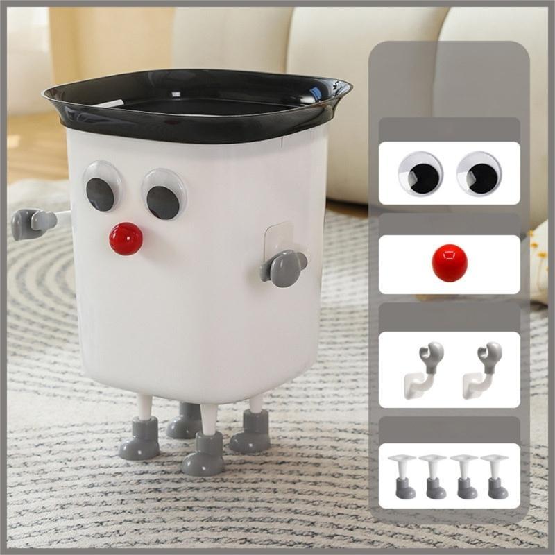 Funny Big Eyes Trash Can Suitable for Home and Office Plastic Trash Can Dustbin Top Sale