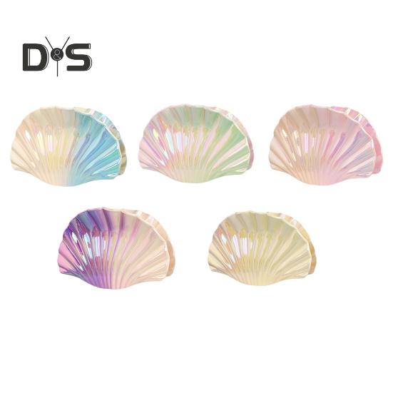 Haarspange Farbverlauf Hohles Design Muschelform Haarklammer Kunststoff Harz Material Starker Halt Hinterkopf Haarklammer