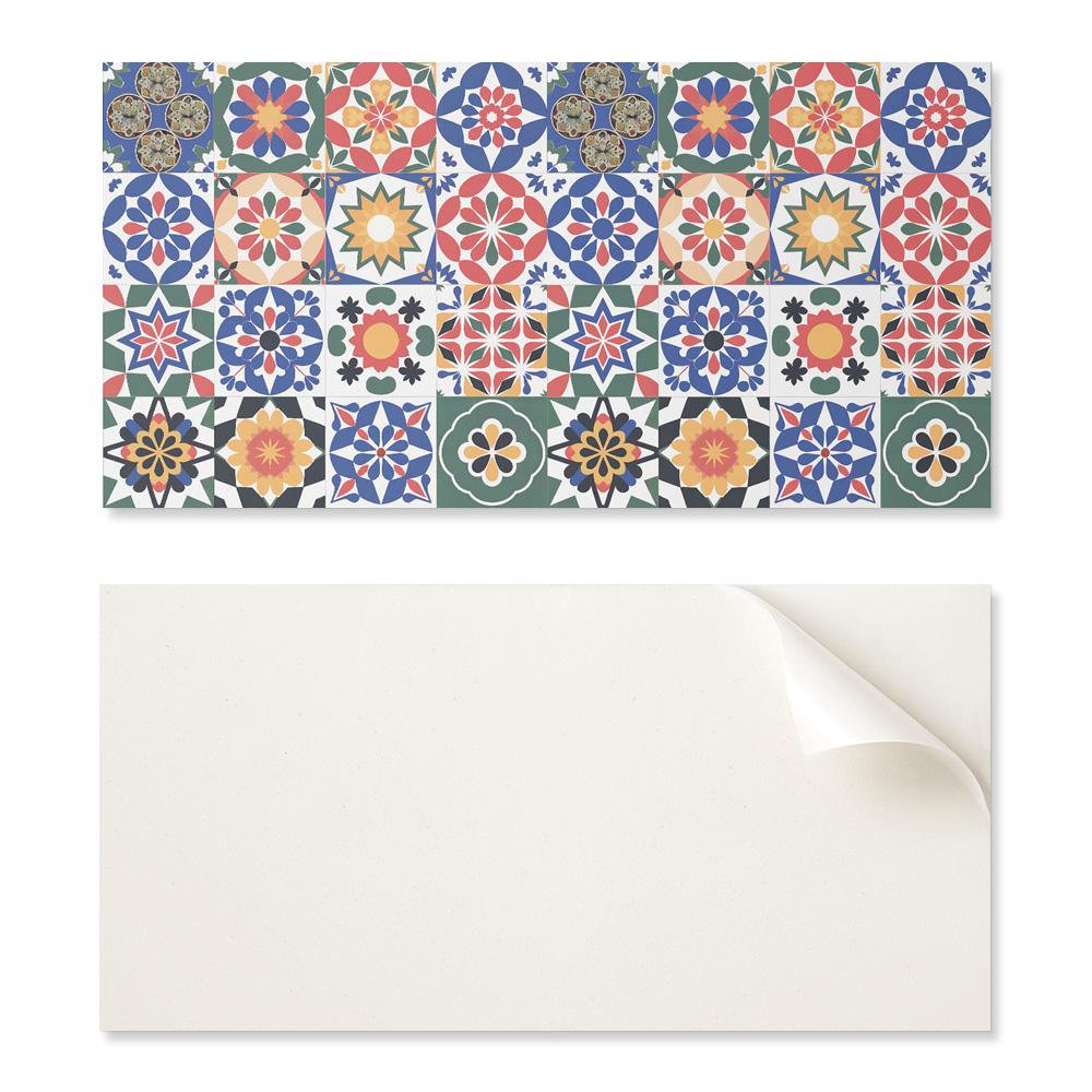 Dekoracyjny Panel Winylowy Na Ścianę Z Nadrukiem 120X60 Cm Wzory Mozaikowe W Szeregach