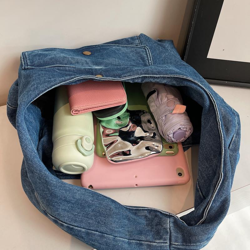 Women's Bag Shoulder Bag Underarm Bag Commuter Denim Bag