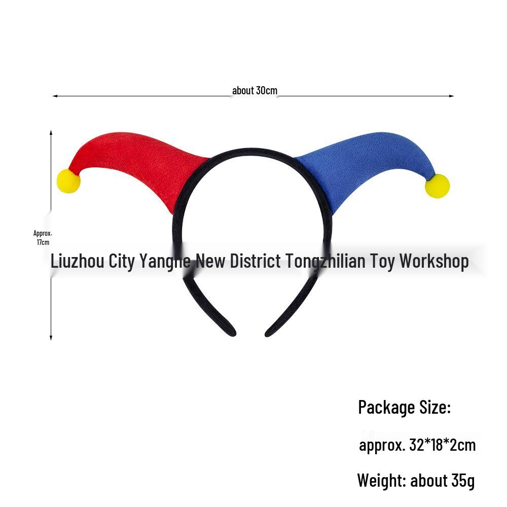 Halloweenová kreslená klaunská čelenka pro dospělé a děti - Párty doplněk pro převleky