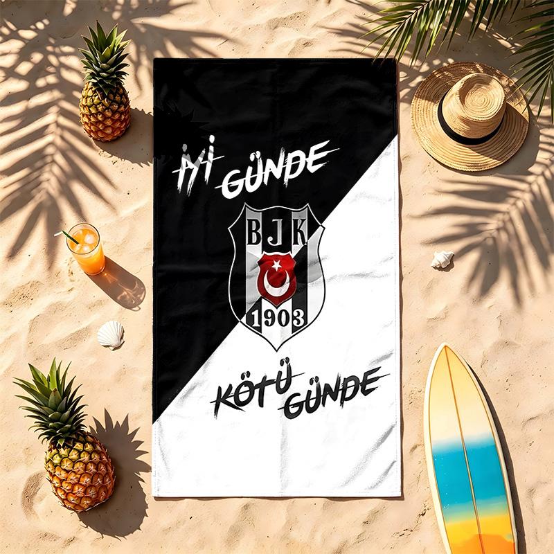 Besiktas JK (5) Theme Beach Towel Sand Resistant Soft And Comfortable Suitable For The Pool Camping Yoga And Diving A Travel
