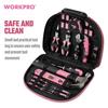 WORKPRO Home Tool Set WP206818 DIY Starter Kit with all the tools you need for basic repair and maintenance 103-Piece (Pink) - - tasks.