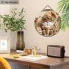 2D plane hanging decorative signs, interior wall or door decoration, the pattern is dwarf and milk tea, interesting gifts for family and friends