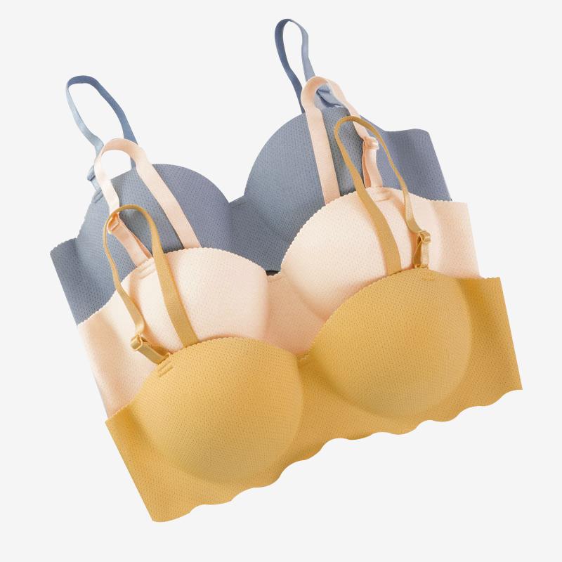 Sujetador Transpirable para Mujer Verano Sujetador Sin Costuras Lencería Femenina Sexy Color Sólido Push Up Ropa Interior Bralette