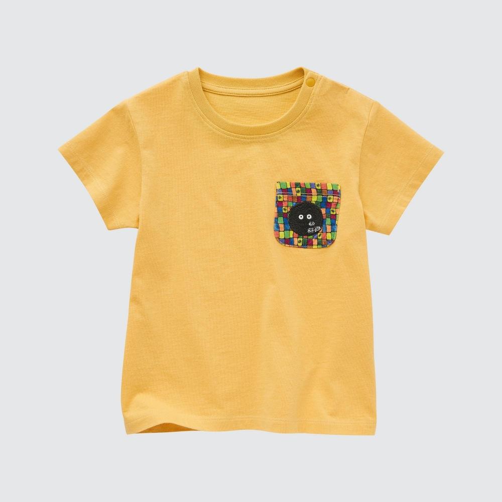 

UNIQLO BT STUDIO GHIBLI UT графический T с коротким рукавом C 44 YELLOW/BABY 70