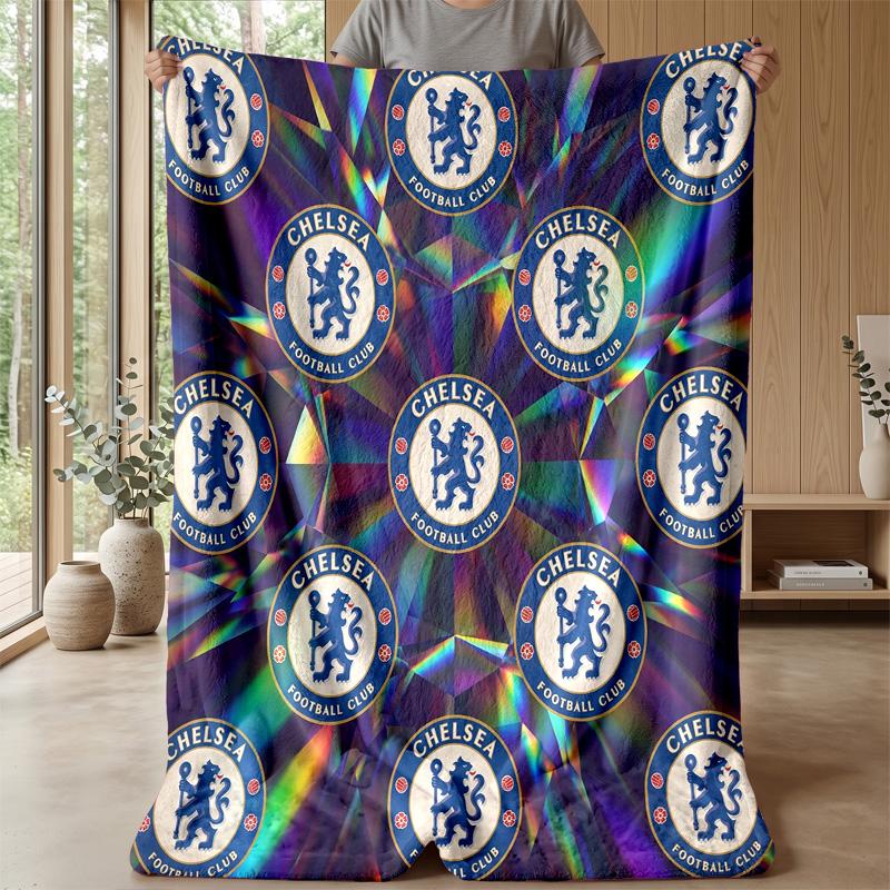 Coperta a tema Chelsea FC Morbida coperta in flanella Coperta morbida da divano Coperta accogliente per divano e letto per la decorazione della casa