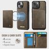 For iPhone 14 Magnetic Case CASEME ME80 Series Leather PC TPU Phone Cover with Detachable Wallet