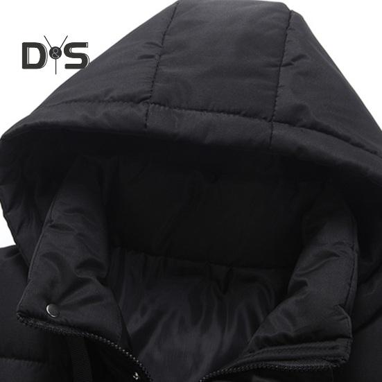 Men Waistcoat Stand Collar Hooded Sleeveless Zipper Placket Down Cotton Vest with Pockets Solid Color Thickened Vest Jacket