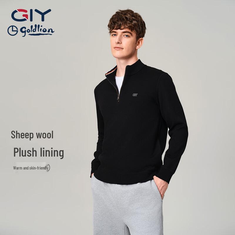 Goldlion GY Men s Merino Wool Blend Half-Zip Knit Sweater 3XL