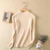 Luxuriously Soft Women Slim Elastic Knitted Half-turtleneck Cashmere Jumper Sweater