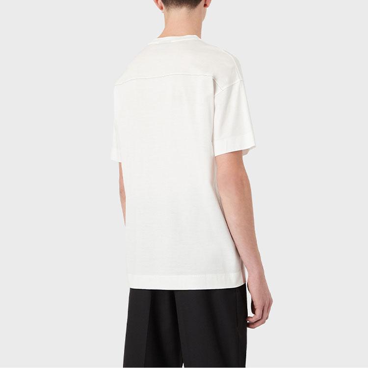 EMPORIO ARMANI SS22 T Shirt Men's White 3L1TFW-1JUVZ-0101