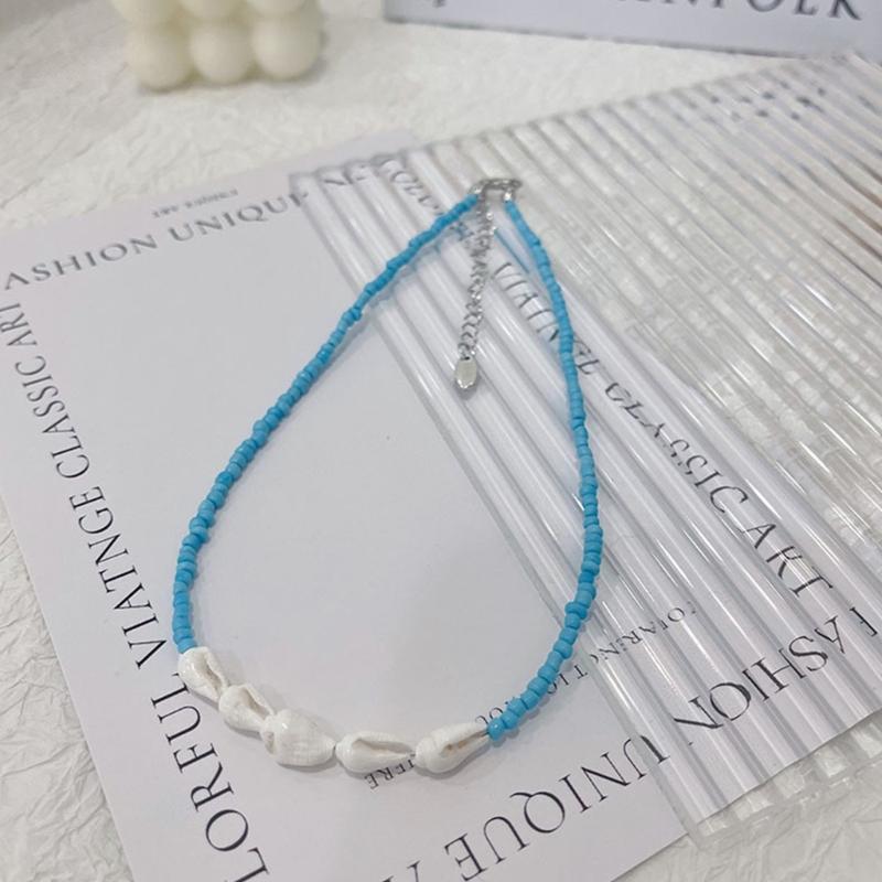 Elegante Perlenkette Einzigartiger Muschelperlen-Choker Schlüsselbein-Kette für Damen Modeschmuck Geschenk Dopamin-Kette