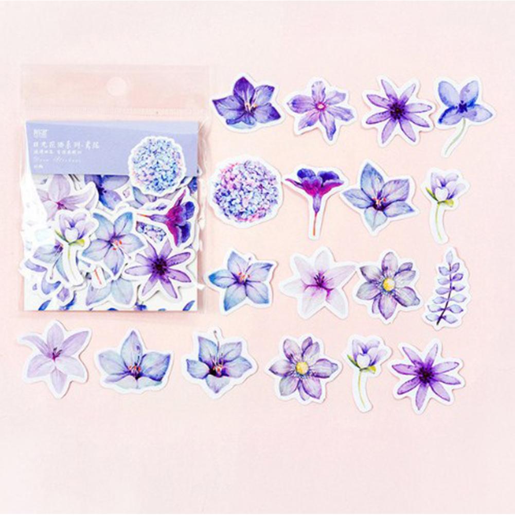 45pcs/set Kawaii Journal Cute Diary Flower Stickers Scrapbooking Stationery Decoration