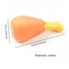 Pet Squeaky Toy - Chicken Leg Shape Rubber Bite-resistant Realistic Safe Durable Teeth Cleaner, for Small Medium Dogs