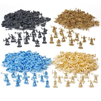 100pcs/set Ancient Soldier Miniature Decorative Model Party Gathering Decoration Simulated Battlefield Medieval Knight Style TMZ