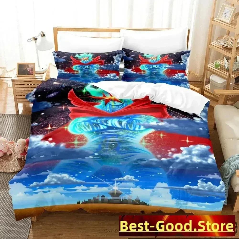 Comforter Anime Tengen Toppa Gurren Lagann Bedding Set Bed Set Comforter King Queen Size Boys Adult