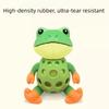 TPR Armor Plating Plush Frog Dog Toy Cartoon Frog Shape Dog Boredom Companion Toy  Crate Training