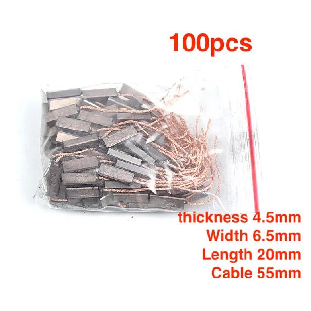 100pcs for Valeo Halla car generator carbon brush electric brush 4.5*6.5*20mm high copper resistance