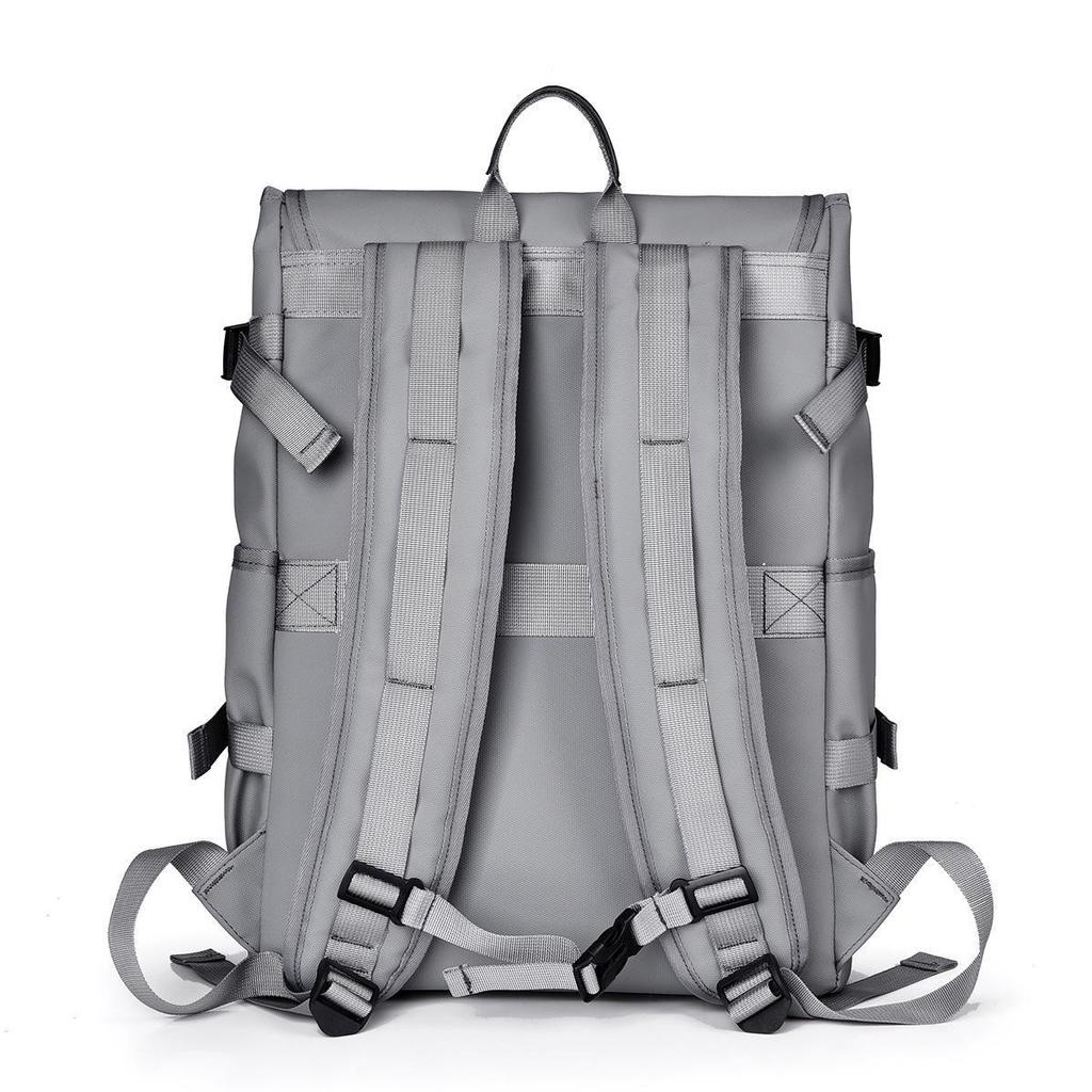 High-Capacity Reflective Casual Backpack with Multifunctional Design