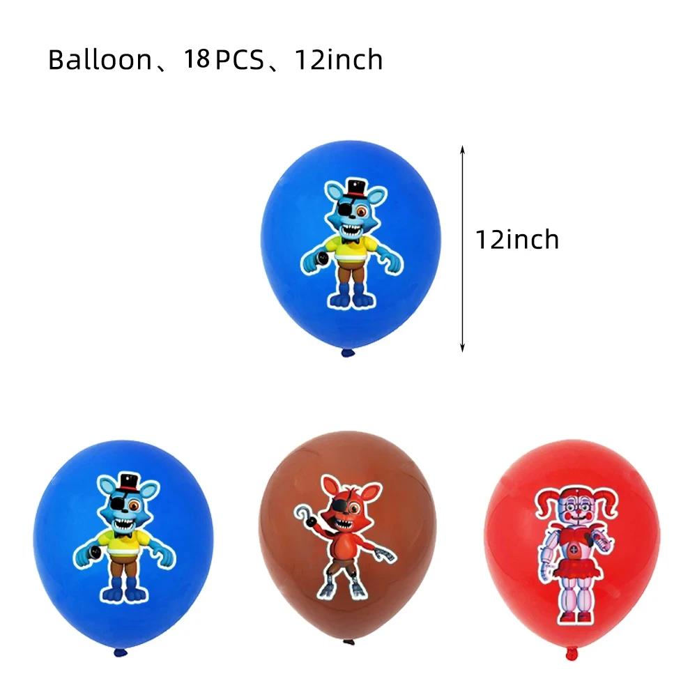 Neltoned Birthday Party Decoration Cups Plates Cake Topper Balloons For Kids Party Favors Freddyed Bear Gifts By Fnafs