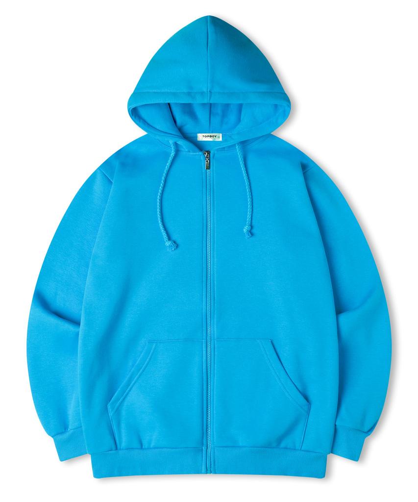 Topboy [2Pack] Essential Regular Brushed Fleece Sweat Zip-Up 16 Colors (Type A)