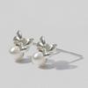 Women's Buni Accessories Sari  Pearl Ribbon Earrings