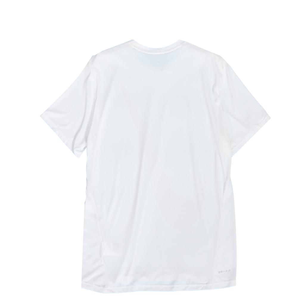 Nike Dri-Fit Logo Comfortable Round Neck Quick-Dry Short Sleeve T-Shirt Men Tops White AJ6882-100