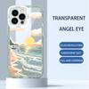Apple 11 oil painting landscape iPhone art case for 12/13/14 transparent design featuring seaside sunrise for MAX model
