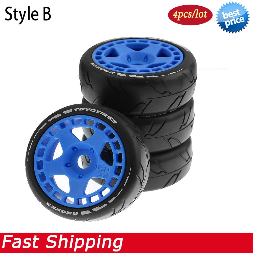 4PCS RC On-Road Tires Wheels 17mm Hex for 1/8 Arrma Limitless Infraction Felony ZD Racing HongNor Upgrade Parts
