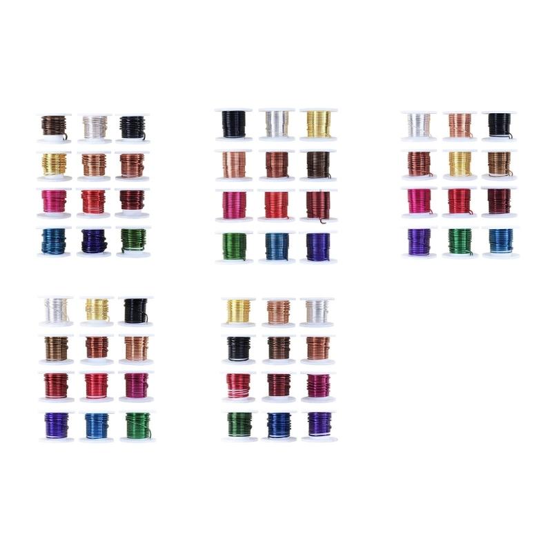Versatile Brass Wires for Crafting Supplies 12 Gauge Soft Bendable Sturdy Metal for Jewelry and Armatures 12 Color