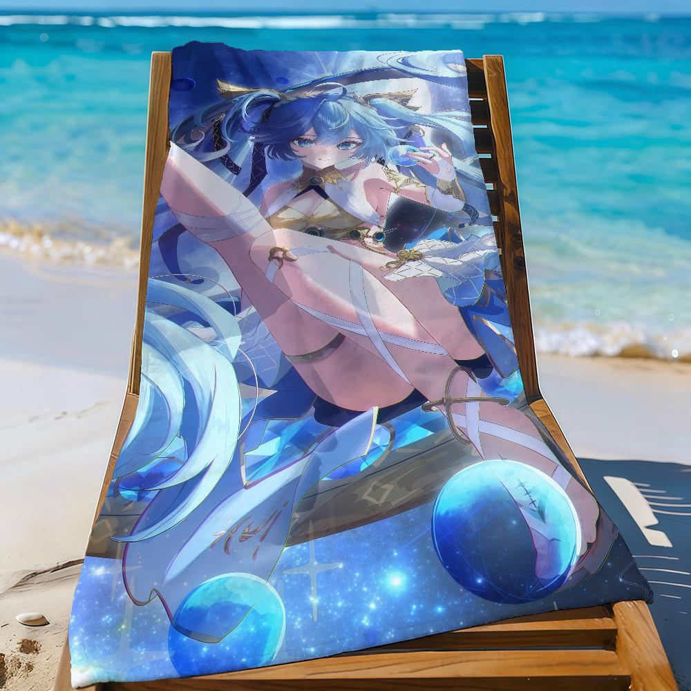 Iuno Wuthering Waves Game Towel Sports Quick Dry Travel Camping Gear Sandproof Soft Light Large Beach Towel